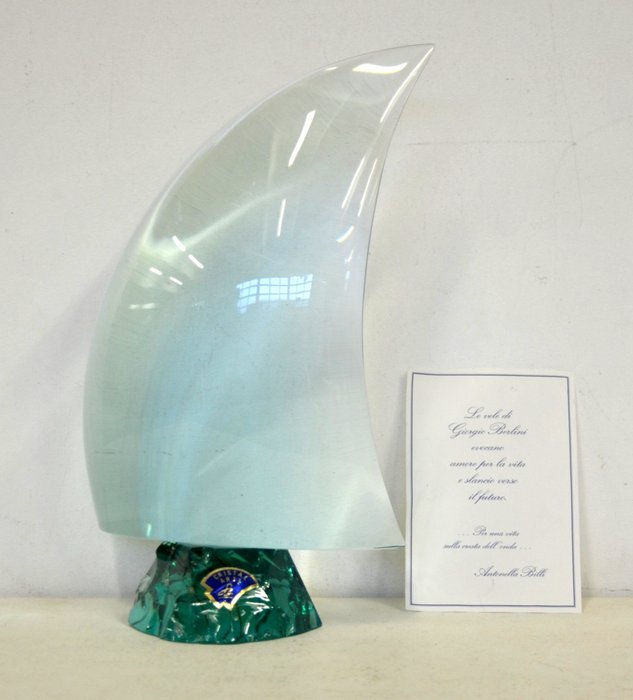 Giorgio Berlini - Cristal Arte - A glass sculpture - Vela