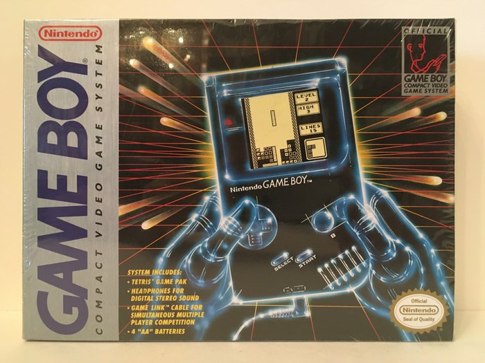 New Nintendo Gameboy Classic Console  DMG-01 - 1989 FACTORY SEALED Game Boy - Console with games - In original sealed box