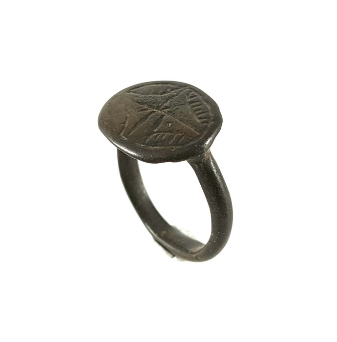 Middeleeuwse ring - 1 - Brons - 16e - 17e eeuw