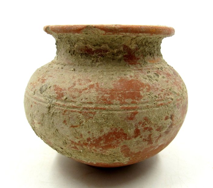 Ancient Roman Legionary Terracotta Jar - 103×120× mm
