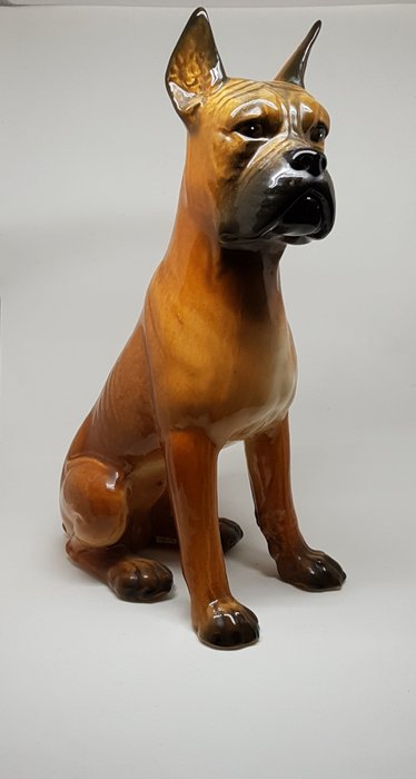 Goebel W.Germany - Grande pugilista do cão da escultura - Porcelana