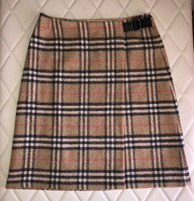tight burberry skirt