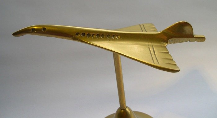 Brass sculpture Concorde, Model - Brass