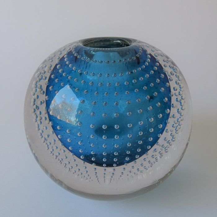 A.D. Copier - Glasfabriek Leerdam - Blue nail vase
