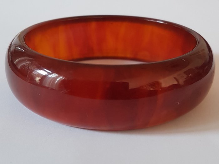 Amber färg art deco armband - bakelit
