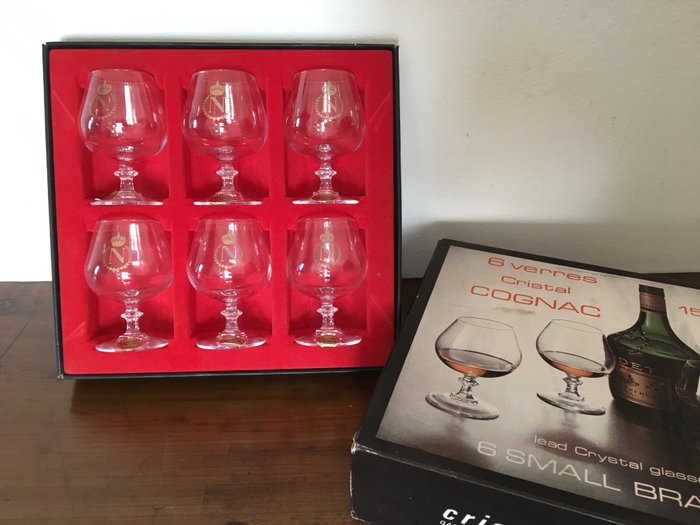 Cristal D'Arques - Set of 6 Cognac glasses - Crystal