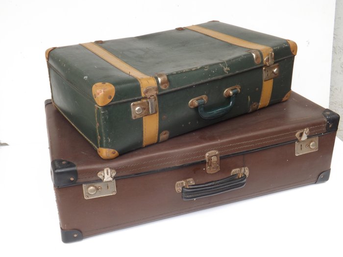 Vintage - lot 2 cardboard suitcases - Cardboard