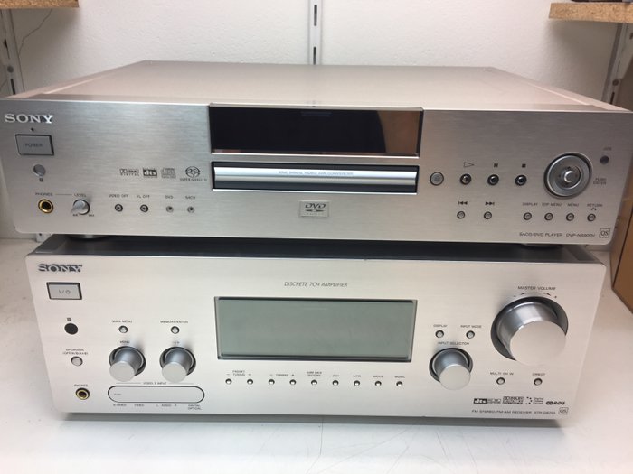A very nice SONY STR-DB795 QS receiver and SACD/CD/ DVD player DVP-NS900V