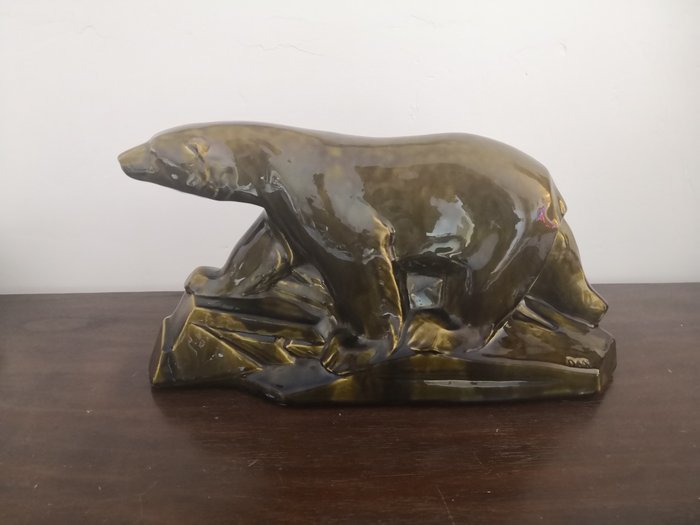 Édouard Cazaux - Ceramic bear - Dax - 42 cm