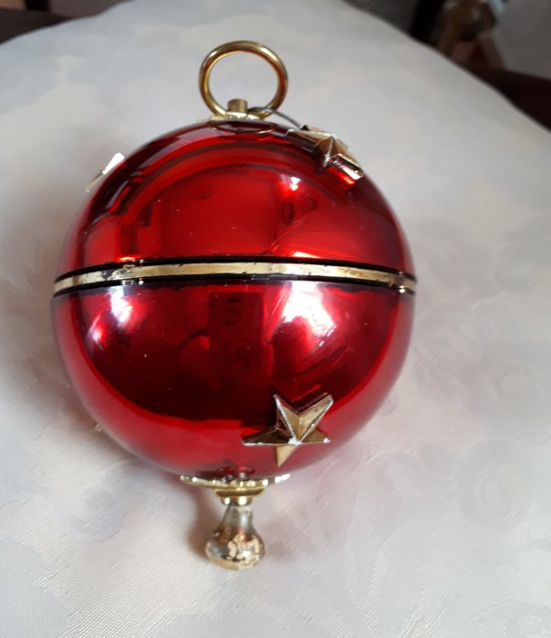 3 suisses - antique Christmas ball-hidden music box - Collection of 1 - metal-plastic