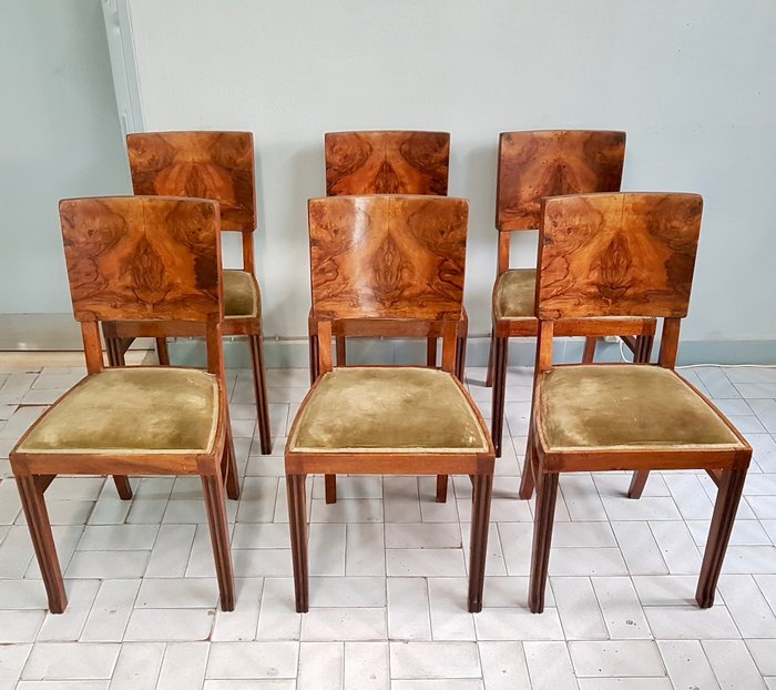 Cadeiras de mesa Art deco - 6