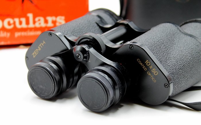 Zenith vintage 10x50 binoculars coated optics high-quality prismatic no.1290 - original Swiss rare