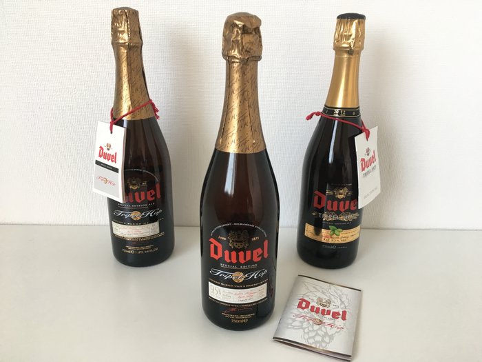 3 bottles - Duvel Tripel Hop 2007, 2010 and 2012 - Duvel Moortgat - 3x 75cl