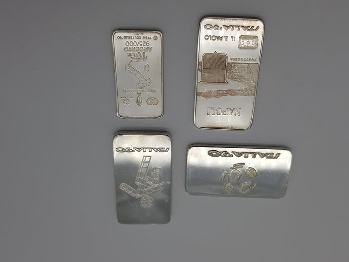 Extremely rare silver 925 official Italia ‘90 Championship ingots