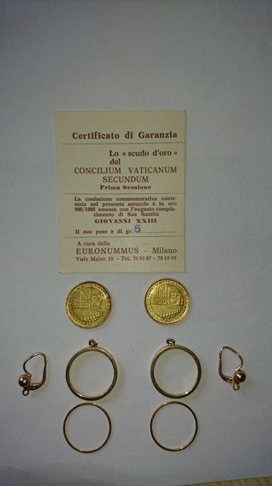Vatican - Medaglie "Concilio Vaticano Secondo" 1962 - Giovanni XXIII (2 pezzi) - Aur