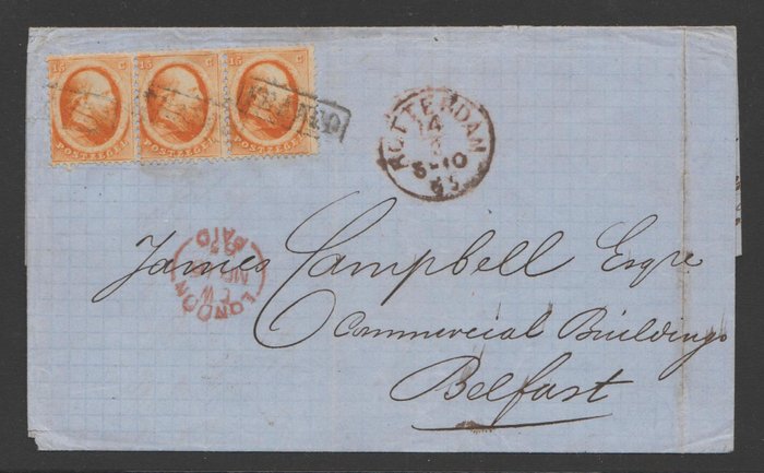 Niederlande 1864 Brief Mit König Willem Iii Nvph 6 In Strip Van