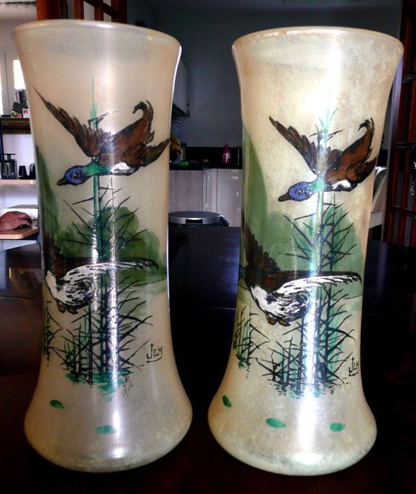 JEM – Joseph Mure (Ecole de Legras) - Paar Vase