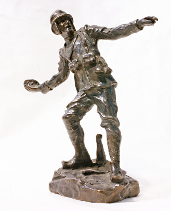 Sculpture d'Ardito ou "Balilla" - bronze - ca. 1910