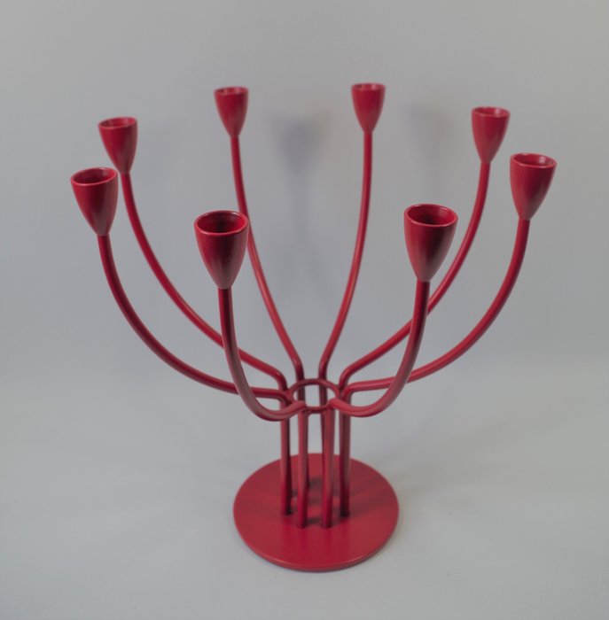 Knut & Marianne Hagberg - IKEA - - Red Design Candlestick