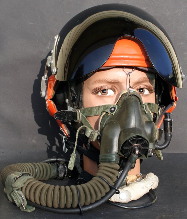 Russo CCCP NVA-LSK MiG Pilot Helmet-Kite Cap - & Maschera di ossigeno - Jagdfliegergeschwader JG2