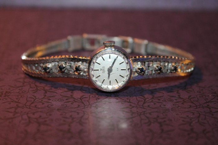 Meister-Anker - Armband, Uhr - Silber - 835/1000 - Handaufzug - Saphire