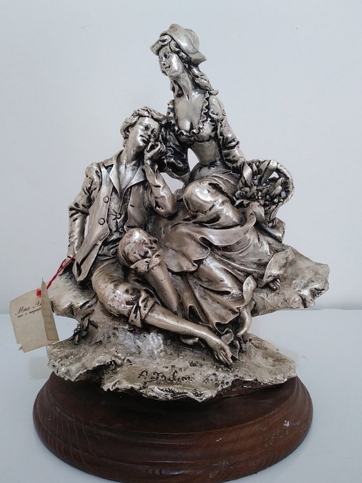 Auro Belcari - Capodimonte - Escultura - Resina laminada em prata 925