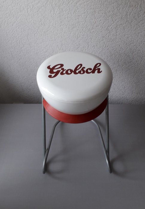 Tavolino Grolsch - Tavolo design - Tipo 'Plop - 1 - Plastica e alluminio