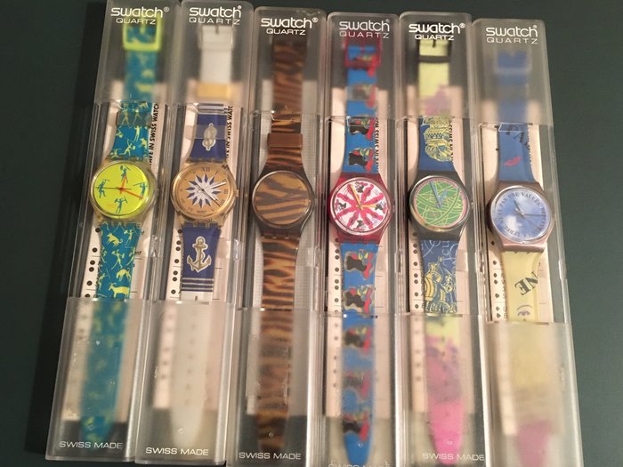 Swatch - Swatch Collection - sechs Swatch-Uhren - Plastik