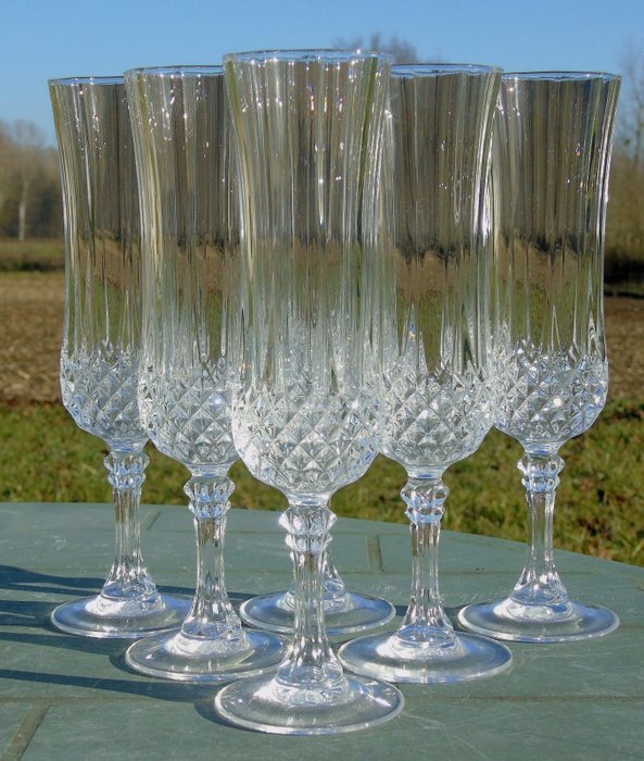 Cristal d'Arques - 12 Champagnerflöten - Kristall