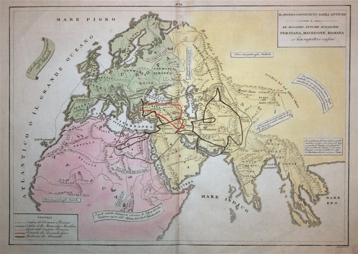 Carte Du Monde Antique Europe Afrique Moyen Orient Asie