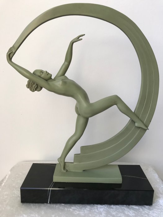 Max Le Verrier - Art Deco Bronce "Janle" de Max Le Verrier