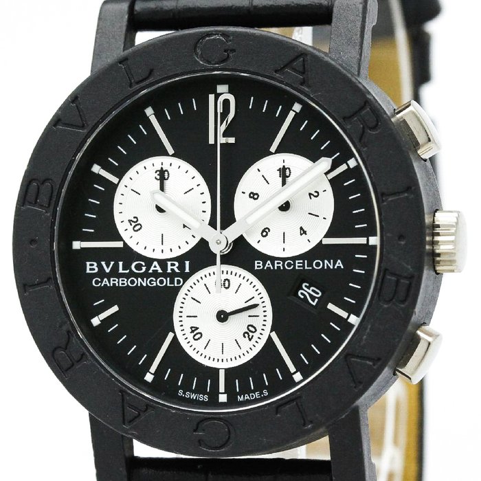 bvlgari carbon white gold watch