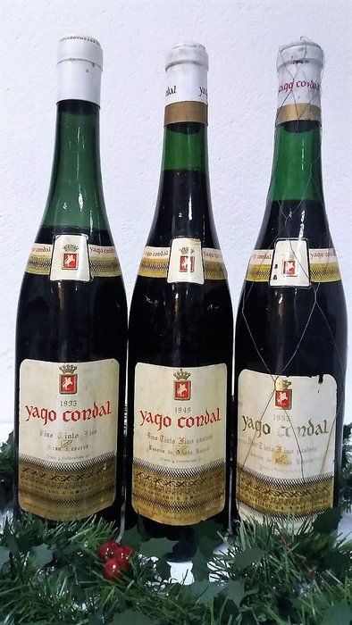 1935, 1949 & 1955 Yago Condal reserva, Rioja Santiago - 3 Flaschen (0,75 l)