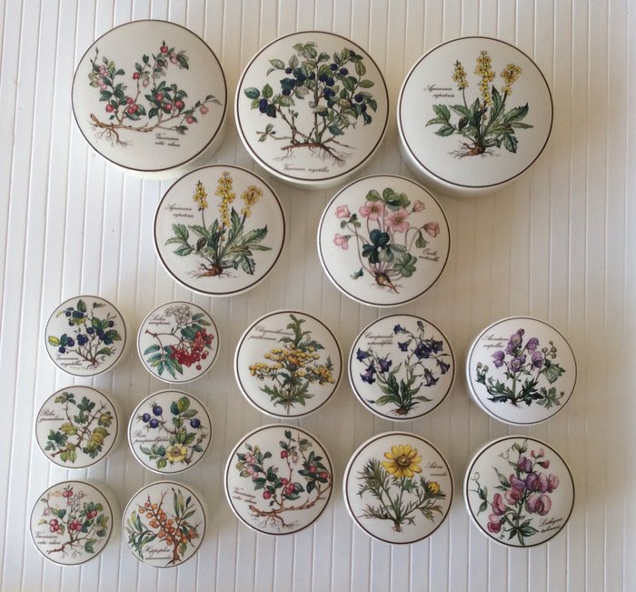 Villeroy & Boch - Trinket boxes series Botanica - Complete collection of 17 - Porcelain