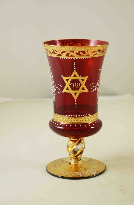 Kiddush Cup - Glass (stained glass)