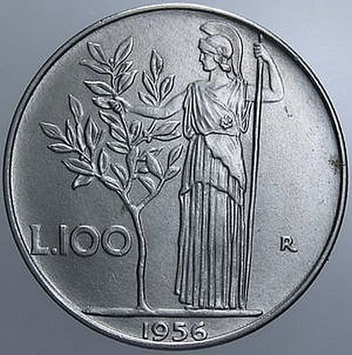 Repubblica Italiana - 100 Lire Minerva I° tipo  1956 