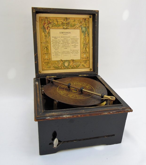 Symphonion光盤音樂盒 - 木 - 大約1900年