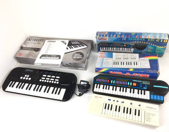 3 Mini Keyboards: Data O Tone 810 + Superb Sound EK-210 + Clifton SLM-37