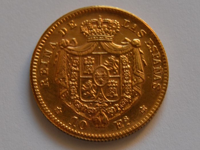 Spanien - Isabel II (1833-1868) - 10 Escudo 1869 - Madrd - Gold