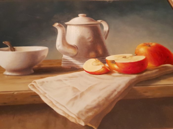 Chris Overbeeke (1946) - Emaille met appels