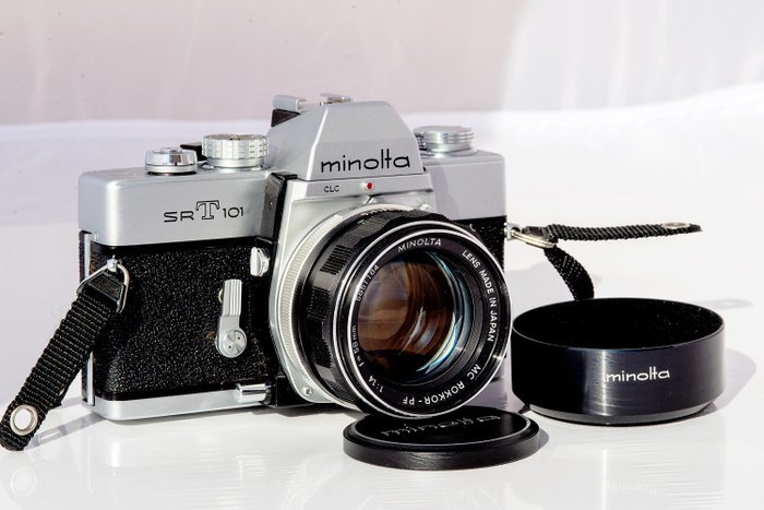 Minolta SRT 101 with 58mm f1.4 MC Rokkor-PF lens - In near - Catawiki