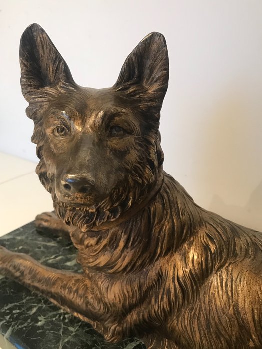 Attribue a DH Chiparus  - Deutscher Schäferhund - 1 - Bronze - Erste Hälfte des 20. Jahrhunderts