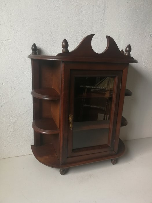 Wooden Display Case Cabinet With Glass, Small Wooden Cabinet With Glass Doors