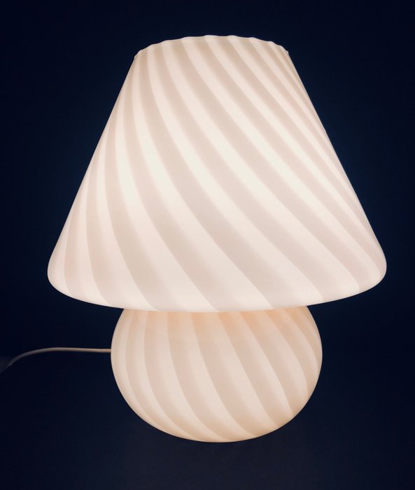 Cristal de murano - Lámpara de hongos en forma de remolino - Gran década de 1970