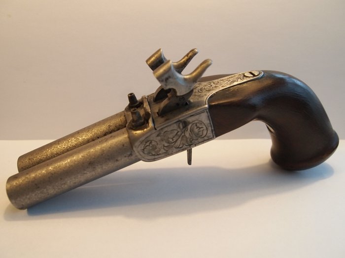 Franța - Saint Etienne Pocket Pistol - Double Barrel - Percuție - Pistol - 12mm cal