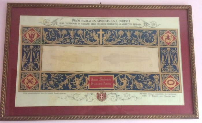 Print - Holy Shroud, Linen - Second half 19th century