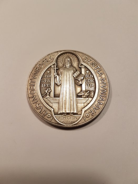 Silver saint Benedict medal 1880 - 1 - Zilver - 1880