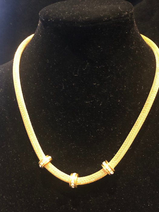 Art de France 24k gold Swarovski necklace  - Gold-plated