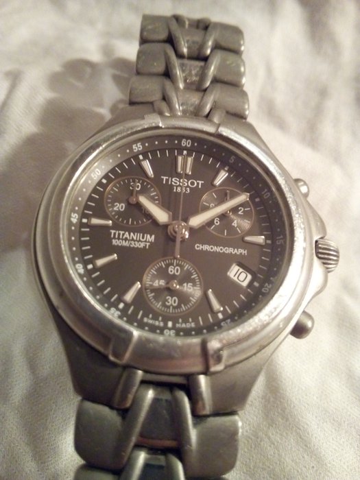  Tissot 1853 100M/330FT - Chronograph Titanium - T675 - Herre - 1970-1979