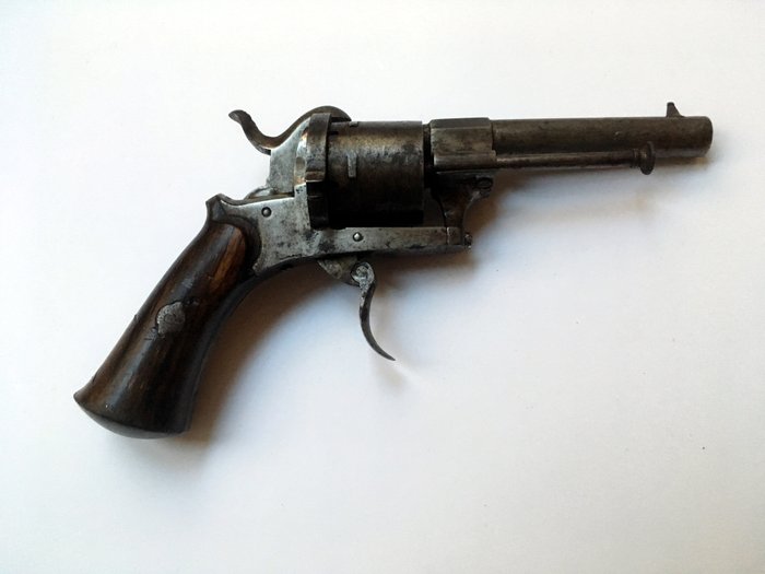 比利时 - Pocket - 销子发火的 - 左轮手枪 - 7mm Cal